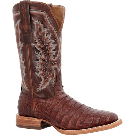 Durango Western Boot, 10 W, Leather, 13 in H, Cognac/Cigar DDB0471